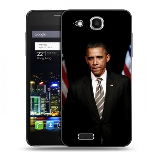 Дизайнерский пластиковый чехол для Alcatel One Touch Idol Ultra Барак Обама
