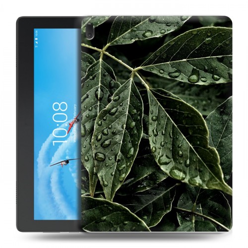 Дизайнерский силиконовый чехол для Lenovo Tab E10 Нуарные листья