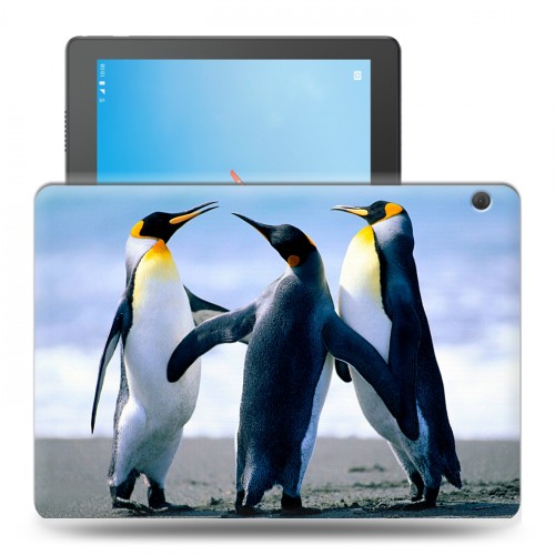 Дизайнерский силиконовый чехол для Lenovo Tab M10 Пингвины