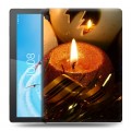 Дизайнерский силиконовый чехол для Lenovo Tab M10 Новогодние свечки