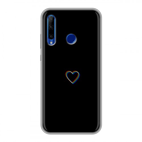 Дизайнерский силиконовый чехол для Huawei Honor 10i Минимализм на черном