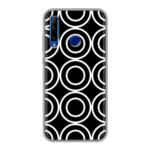 Дизайнерский силиконовый чехол для Huawei Honor 10i Черно-белые фантазии