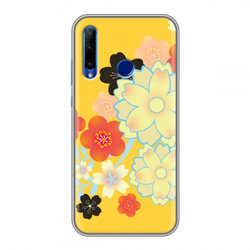 Дизайнерский силиконовый чехол для Huawei Honor 10i Цветы кимоно