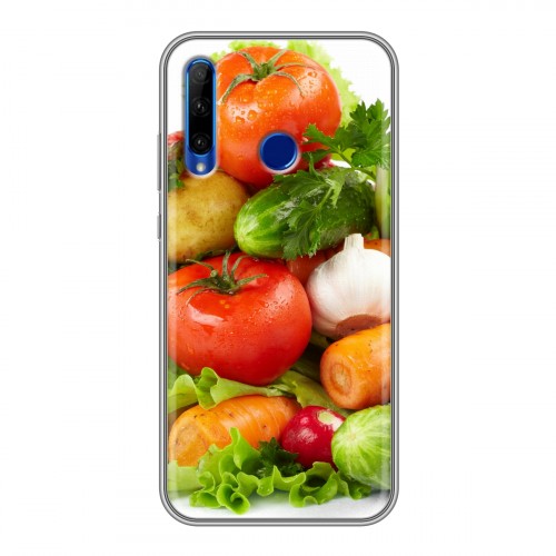 Дизайнерский силиконовый чехол для Huawei Honor 10i Овощи