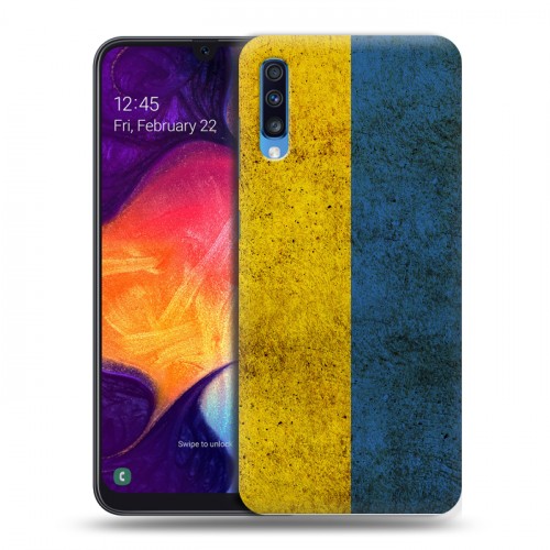 Дизайнерский силиконовый с усиленными углами чехол для Samsung Galaxy A70 Флаг Украины