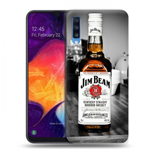Дизайнерский силиконовый с усиленными углами чехол для Samsung Galaxy A70 Jim Beam
