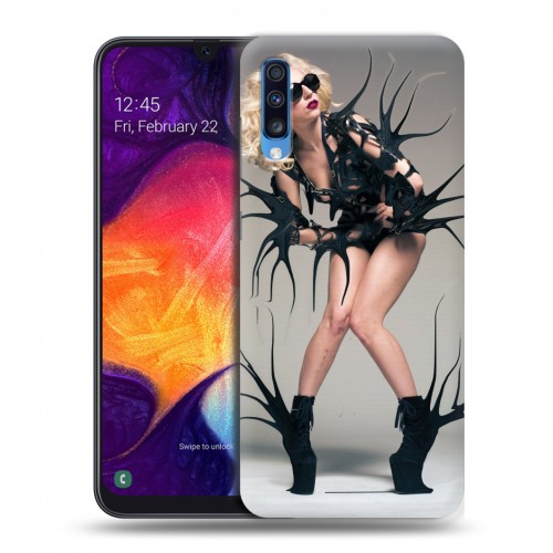 Дизайнерский силиконовый с усиленными углами чехол для Samsung Galaxy A70 Леди Гага