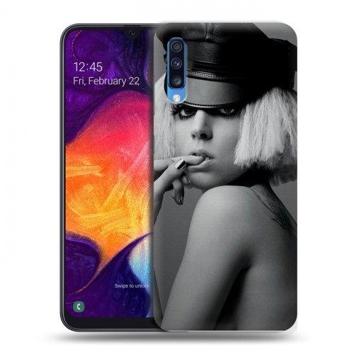 Дизайнерский силиконовый с усиленными углами чехол для Samsung Galaxy A70 Леди Гага