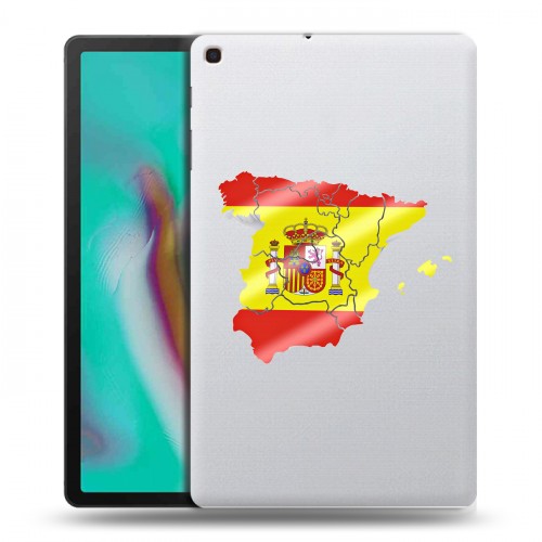 Полупрозрачный дизайнерский пластиковый чехол для Samsung Galaxy Tab A 10.1 (2019) флаг Испании