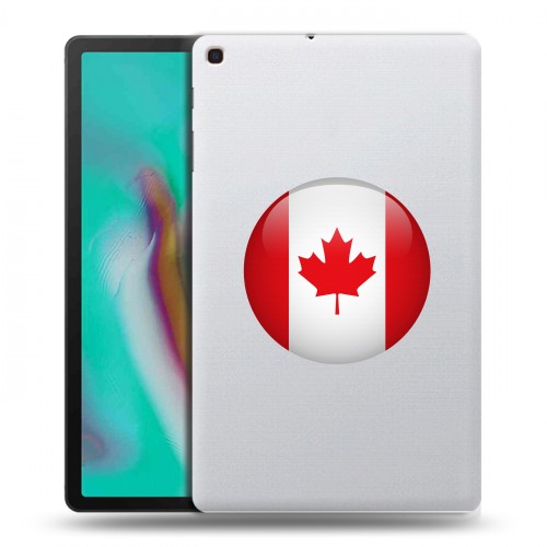 Полупрозрачный дизайнерский пластиковый чехол для Samsung Galaxy Tab A 10.1 (2019) Флаг Канады