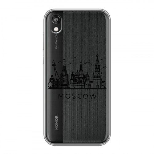 Полупрозрачный дизайнерский силиконовый чехол для Huawei Honor 8s Москва