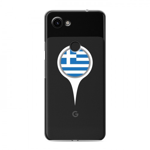 Полупрозрачный дизайнерский пластиковый чехол для Google Pixel 3a флаг греции
