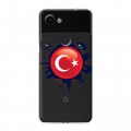 Полупрозрачный дизайнерский пластиковый чехол для Google Pixel 3a Флаг Турции