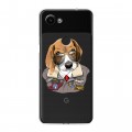 Полупрозрачный дизайнерский пластиковый чехол для Google Pixel 3a Прозрачные собаки