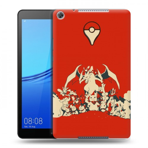 Дизайнерский силиконовый чехол для Huawei MediaPad M5 lite 8 Pokemon Go