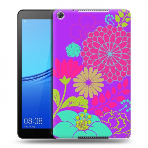 Дизайнерский силиконовый чехол для Huawei MediaPad M5 lite 8 Цветы кимоно