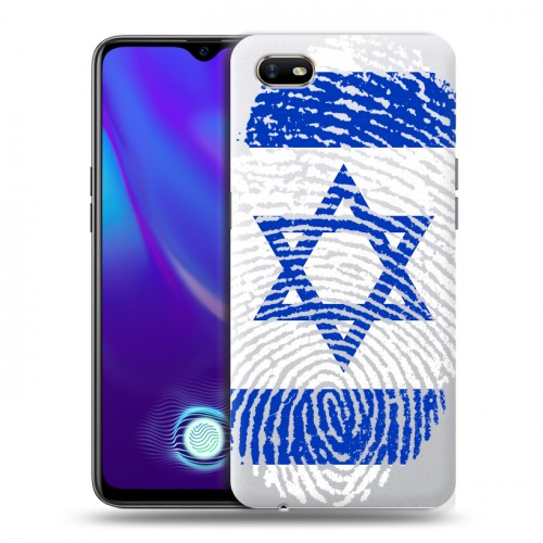 Дизайнерский силиконовый с усиленными углами чехол для OPPO A1k Флаг Израиля