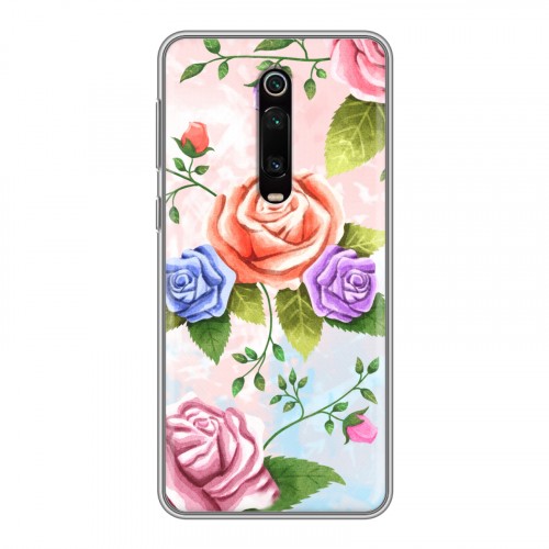 Дизайнерский силиконовый чехол для Xiaomi RedMi K20 Романтик цветы