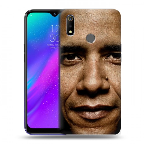 Дизайнерский пластиковый чехол для Realme 3 Барак Обама