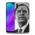 Дизайнерский пластиковый чехол для Realme 3 Барак Обама