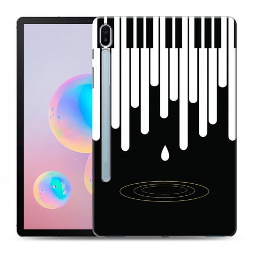 Дизайнерский силиконовый с усиленными углами чехол для Samsung Galaxy Tab S6 Дизайнерское пианино