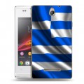 Дизайнерский силиконовый чехол для Sony Xperia E Флаг Греции