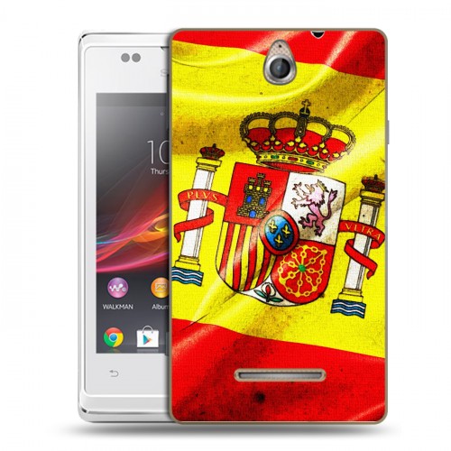 Дизайнерский пластиковый чехол для Sony Xperia E Флаг Испании