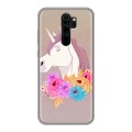 Дизайнерский силиконовый чехол для Xiaomi RedMi Note 8 Pro Животные с цветами