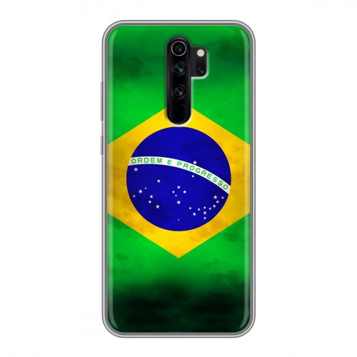 Дизайнерский силиконовый чехол для Xiaomi RedMi Note 8 Pro Флаг Бразилии