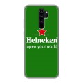 Дизайнерский силиконовый чехол для Xiaomi RedMi Note 8 Pro Heineken