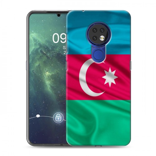 Дизайнерский пластиковый чехол для Nokia 6.2 Флаг Азербайджана