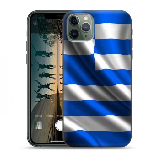Дизайнерский пластиковый чехол для Iphone 11 Pro Max Флаг Греции
