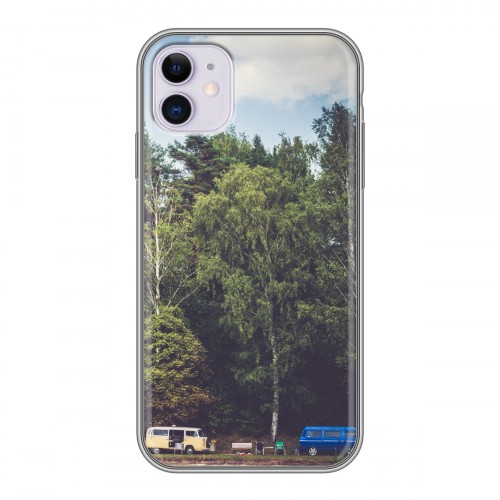 Дизайнерский силиконовый чехол для Iphone 11 лес