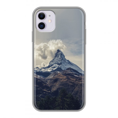 Дизайнерский силиконовый чехол для Iphone 11 горы