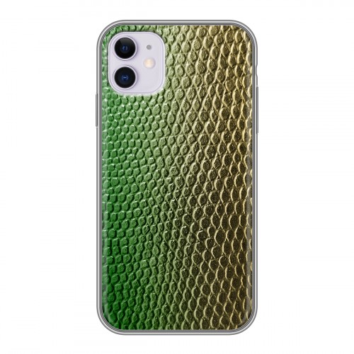 Дизайнерский пластиковый чехол для Iphone 11 Кожа змей