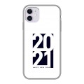 Дизайнерский силиконовый чехол для Iphone 11 Happy 2021