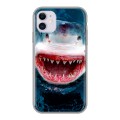 Дизайнерский силиконовый чехол для Iphone 11 Акулы