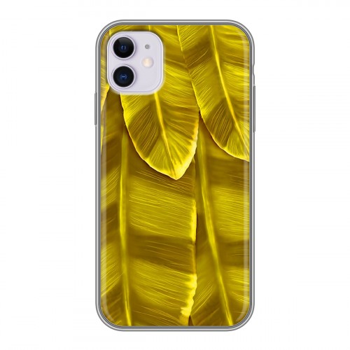 Дизайнерский силиконовый чехол для Iphone 11 Контрастные перья