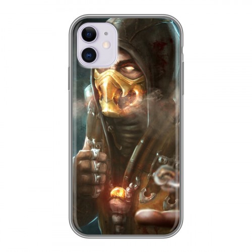 Дизайнерский силиконовый чехол для Iphone 11 Mortal Combat