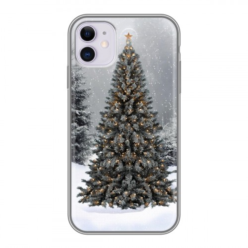 Дизайнерский силиконовый чехол для Iphone 11 Новогодняя елка