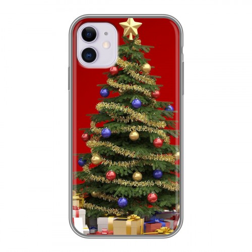 Дизайнерский силиконовый чехол для Iphone 11 Новогодняя елка