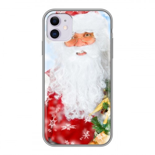 Дизайнерский пластиковый чехол для Iphone 11 Дед мороз и Санта