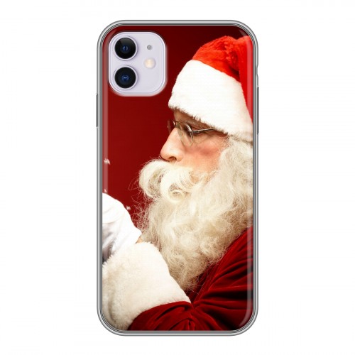 Дизайнерский силиконовый чехол для Iphone 11 Дед мороз и Санта