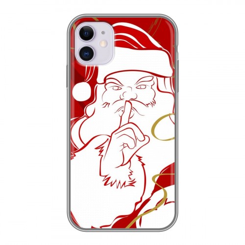 Дизайнерский силиконовый чехол для Iphone 11 Дед мороз и Санта