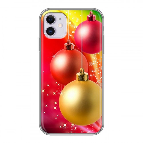 Дизайнерский пластиковый чехол для Iphone 11 Новогодние шары