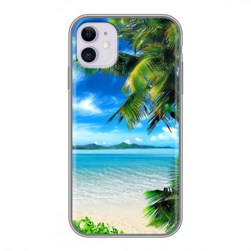 Дизайнерский силиконовый чехол для Iphone 11 Пляж