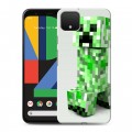 Дизайнерский пластиковый чехол для Google Pixel 4 Minecraft