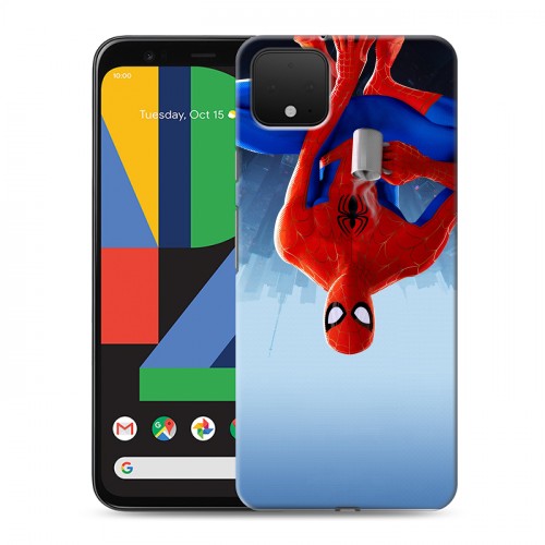 Дизайнерский пластиковый чехол для Google Pixel 4 XL Человек-паук : Через вселенные