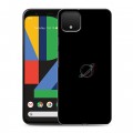 Дизайнерский пластиковый чехол для Google Pixel 4 XL Минимализм на черном