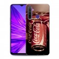 Дизайнерский силиконовый чехол для Realme 5 Coca-cola